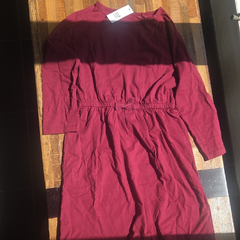 GAP Factory Red Asymmetrical Dolman Sleeve Dress